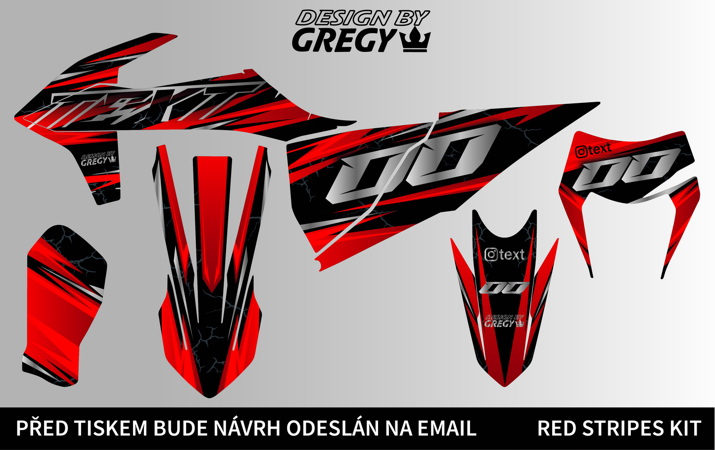 RED STRIPES Semi-Custom Kit
